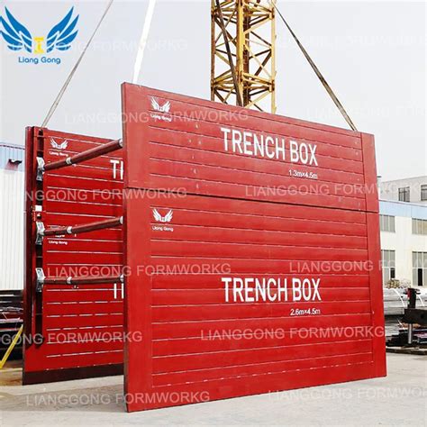 china steel trench box|lifting trench box.